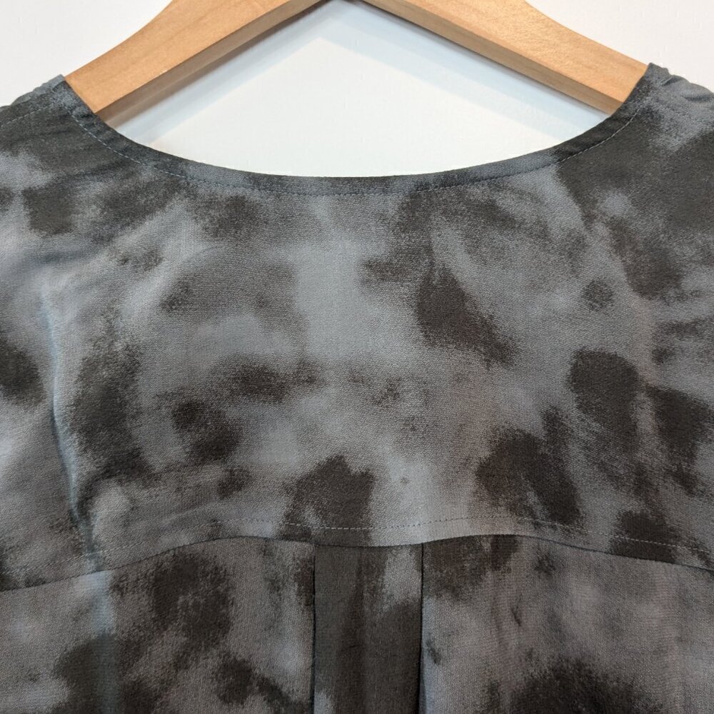 Rails Blouse Women's Large Slate Hillary Crossover Snap Tie-Dye Long Sleeve Top - Picture 12 of 16